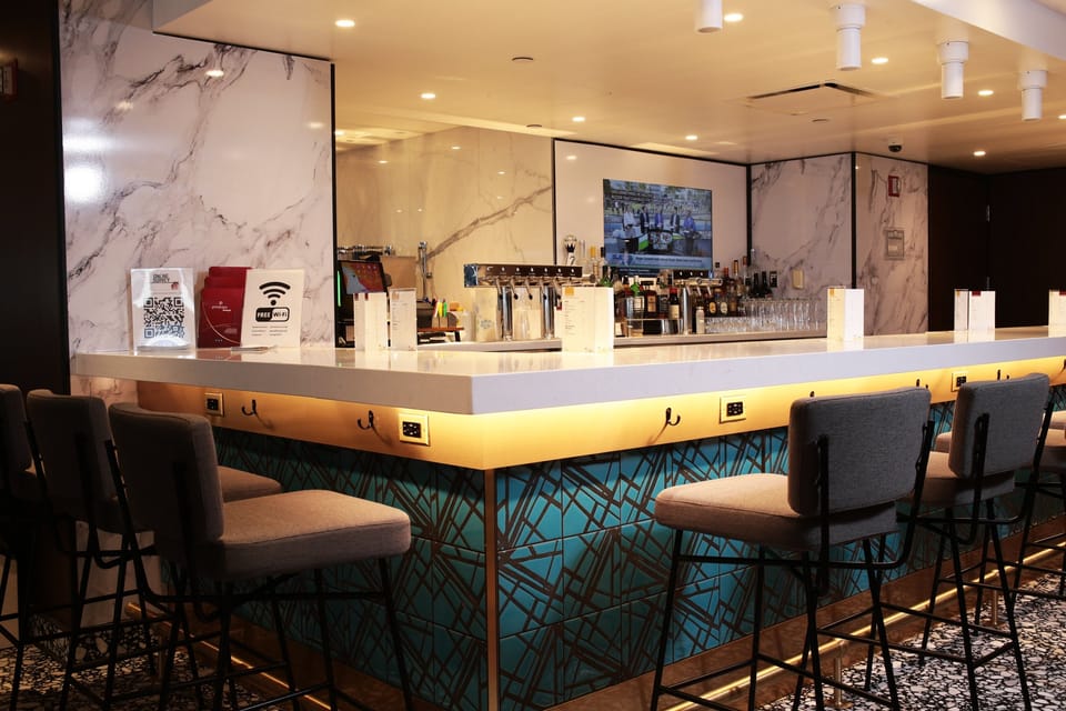 Bar at the Primeclass Lounge in Terminal 1 at JFK Airport