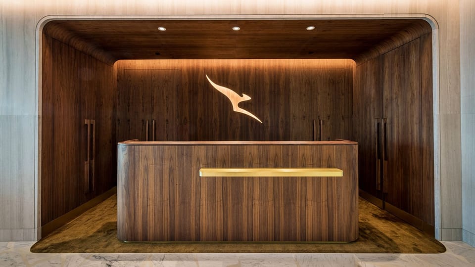 Qantas Chairman's Lounge – Brisbane Airport (BNE) – reception